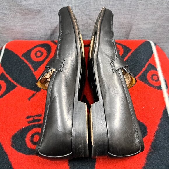 %Size 12 Bruno Magli Carlo Mens Black Dress Shoes Leather Loafers Italy D3 main image 6